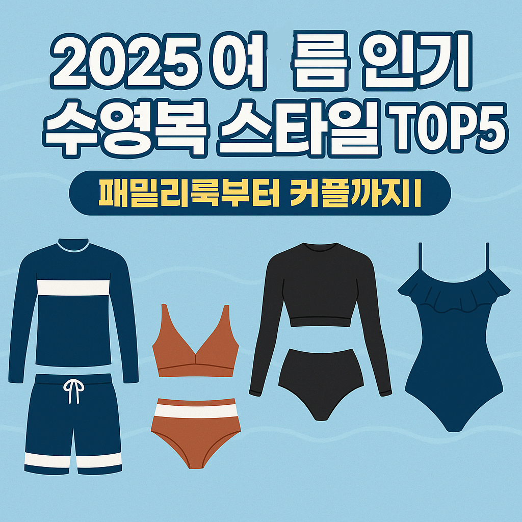2025 여름 인기 수영복 스타일 TOP5