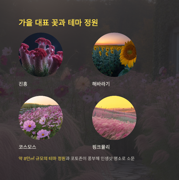 가을 대표 꽃과 테마 정원