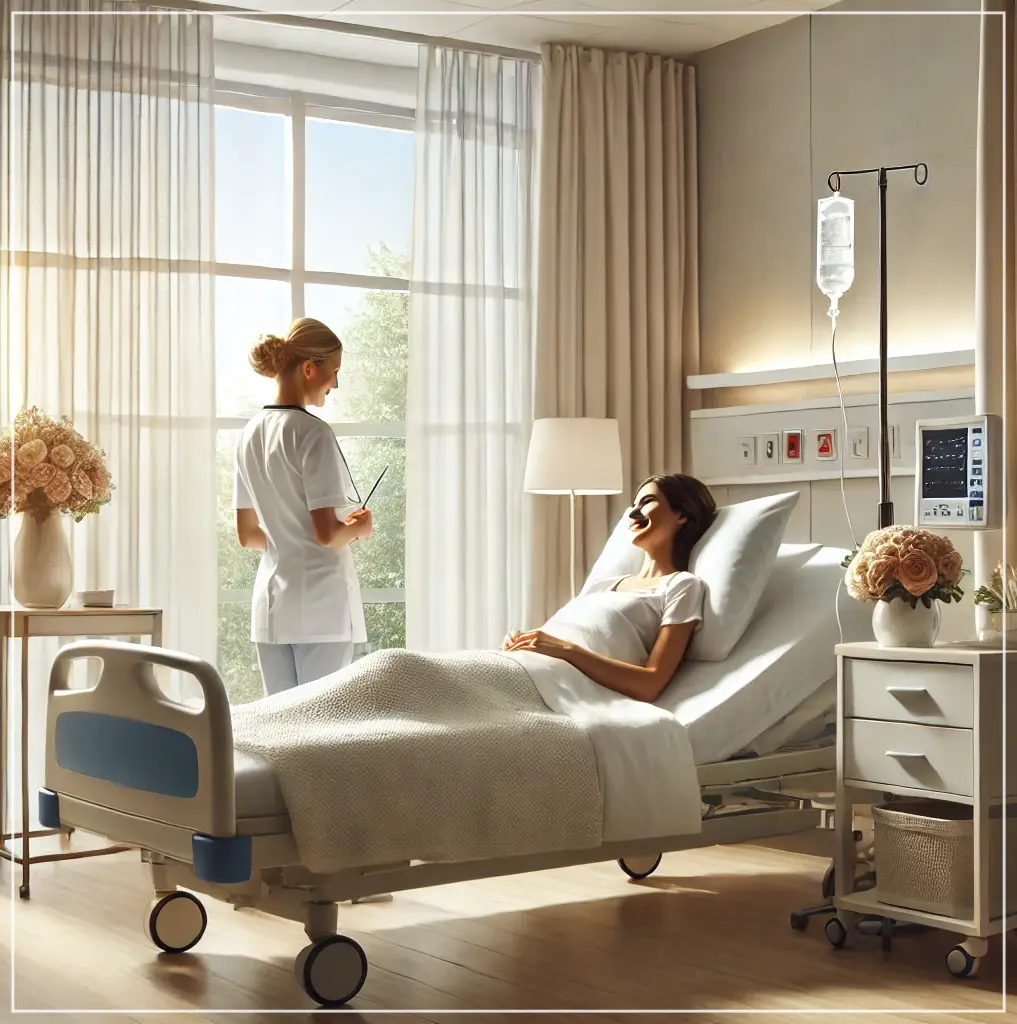 입원실에서-환자가-회복하는-사진