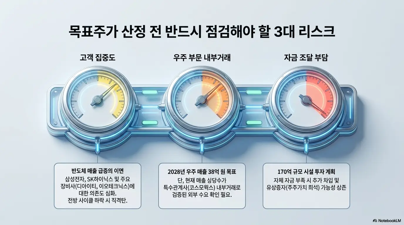 져스텍 주가 전망: 져스텍의 검증된 사실과 미래의 기대를 저울로 대비한 결론 인포그래픽. 1분기 반도체 매출 역전과 영업현금흐름 흑자 전환 등 확인된 사실과, 2028년 매출 650억 원 목표 및 글로벌 확장이라는 기대를 나눠 시각적으로 전달하며 져스텍 주가 전망의 판단 기준을 설명함