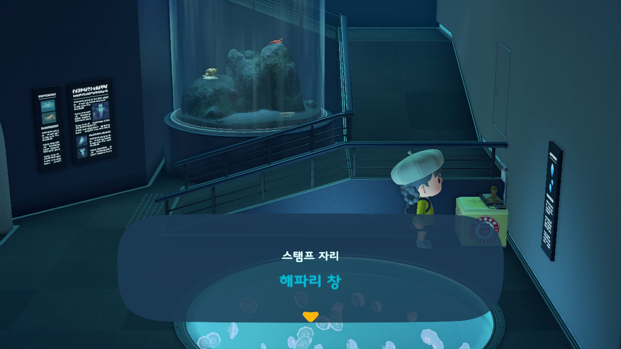 해파리 창 스탬프 자리