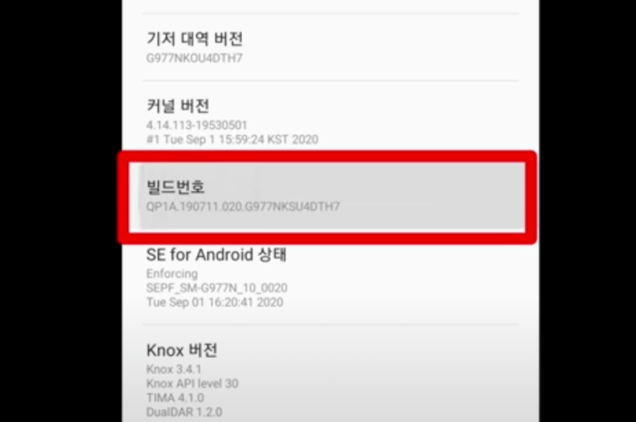 빌드번호