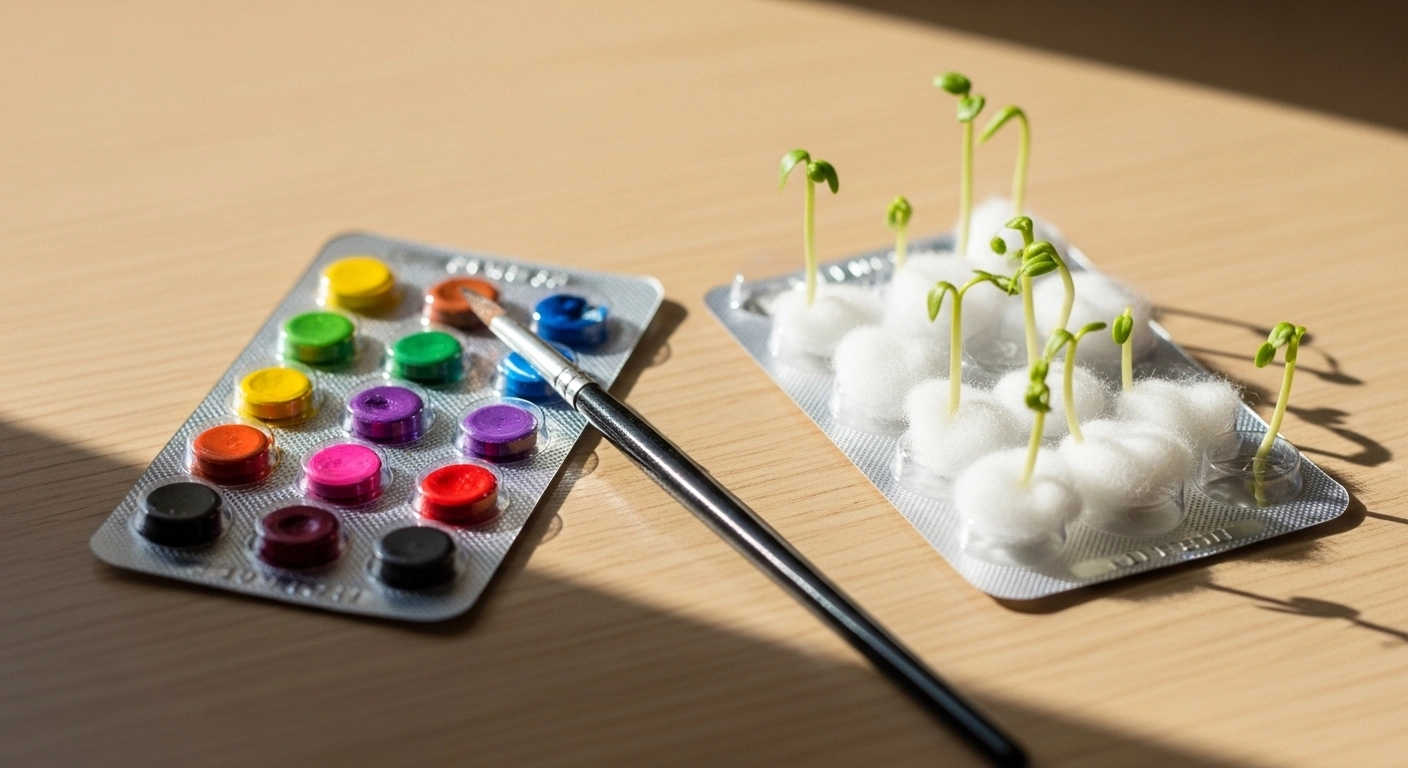 버려지는 알약 포장지(블리스터)의 놀라운 변신! 초미니 팔레트 & 씨앗 발아판 만들기