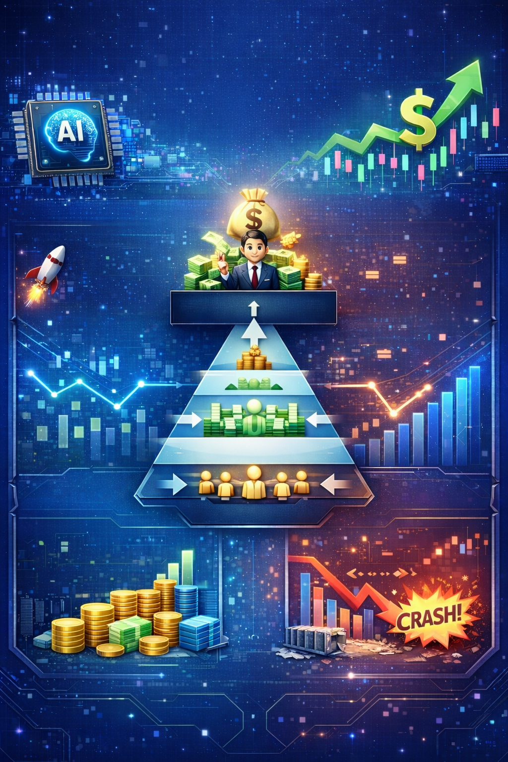 AI 주식 폰지 버블 이미지