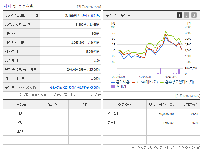 흥아해운_기업개요