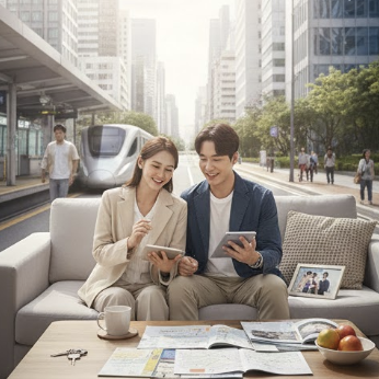 직주근접의 집을 구하는 계획을 세우고 있는 신혼부부