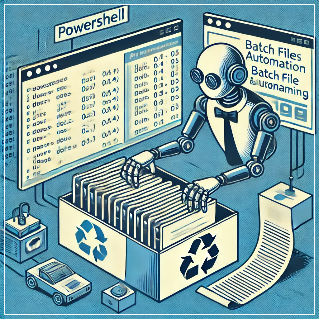 파워셀을 활용한 자동화 작업을 나타낸 이미지