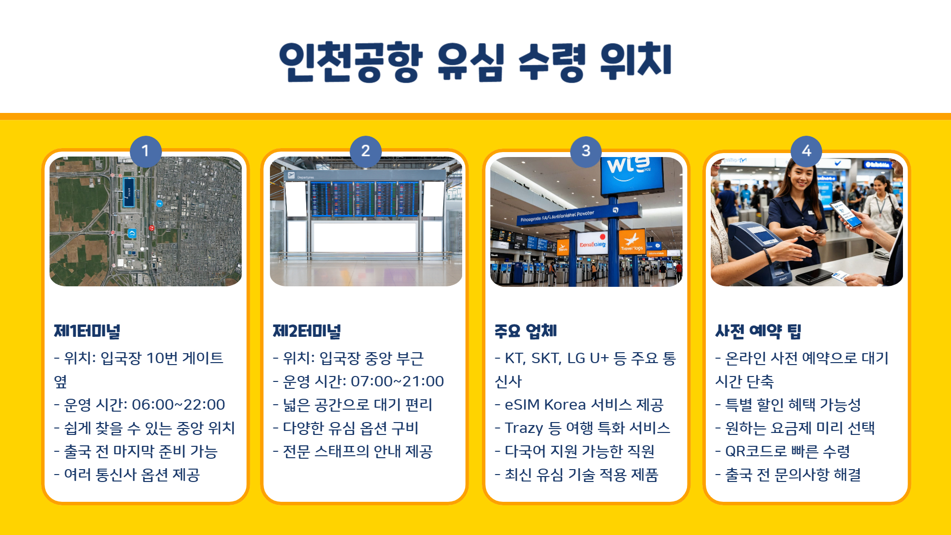 인천공항 유심 교체 방법 위치 예약 총정리|현지 개통까지 완벽 가이드