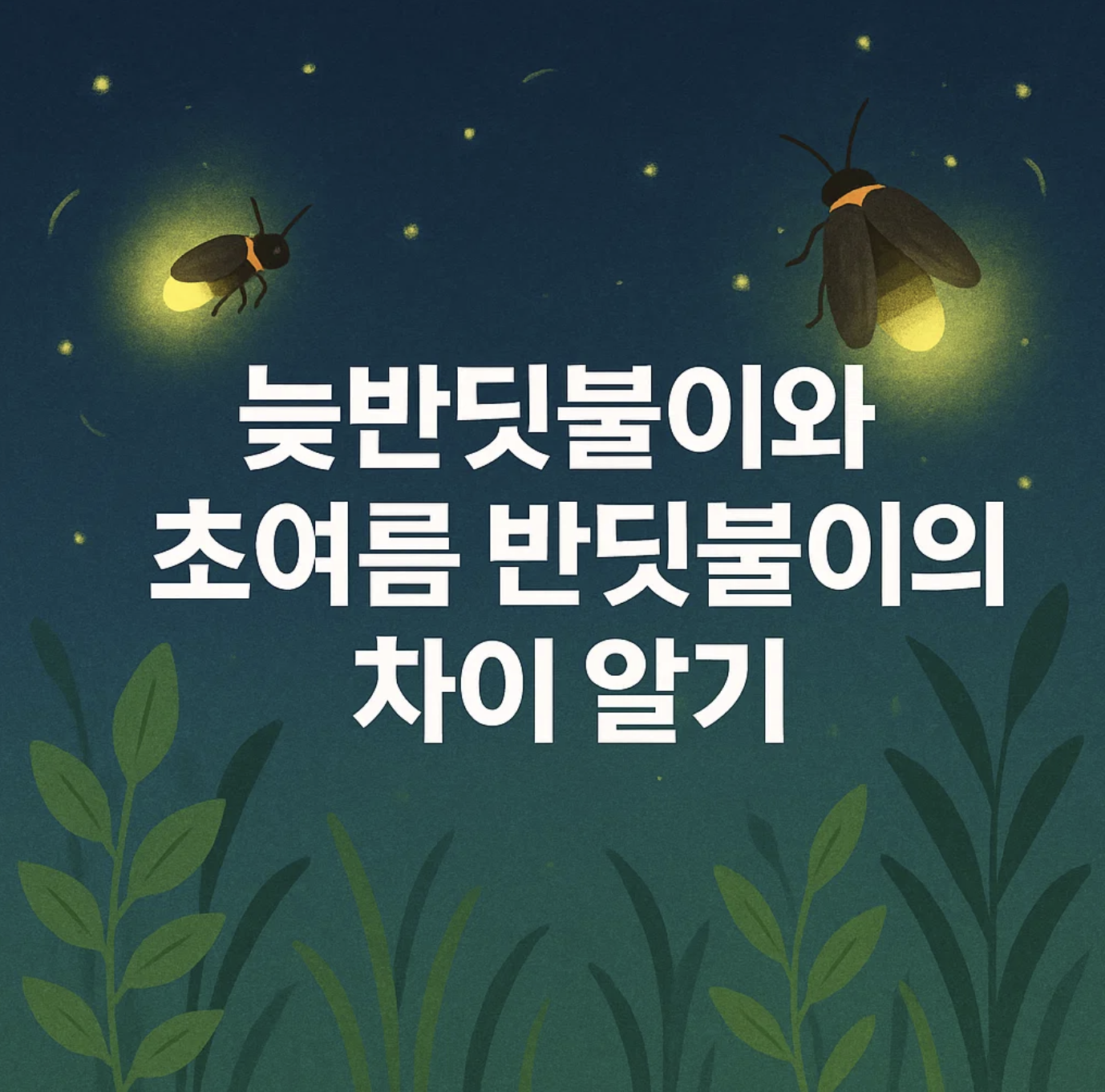늦반딧불이와 초여름 반딧불이의 차이 알기