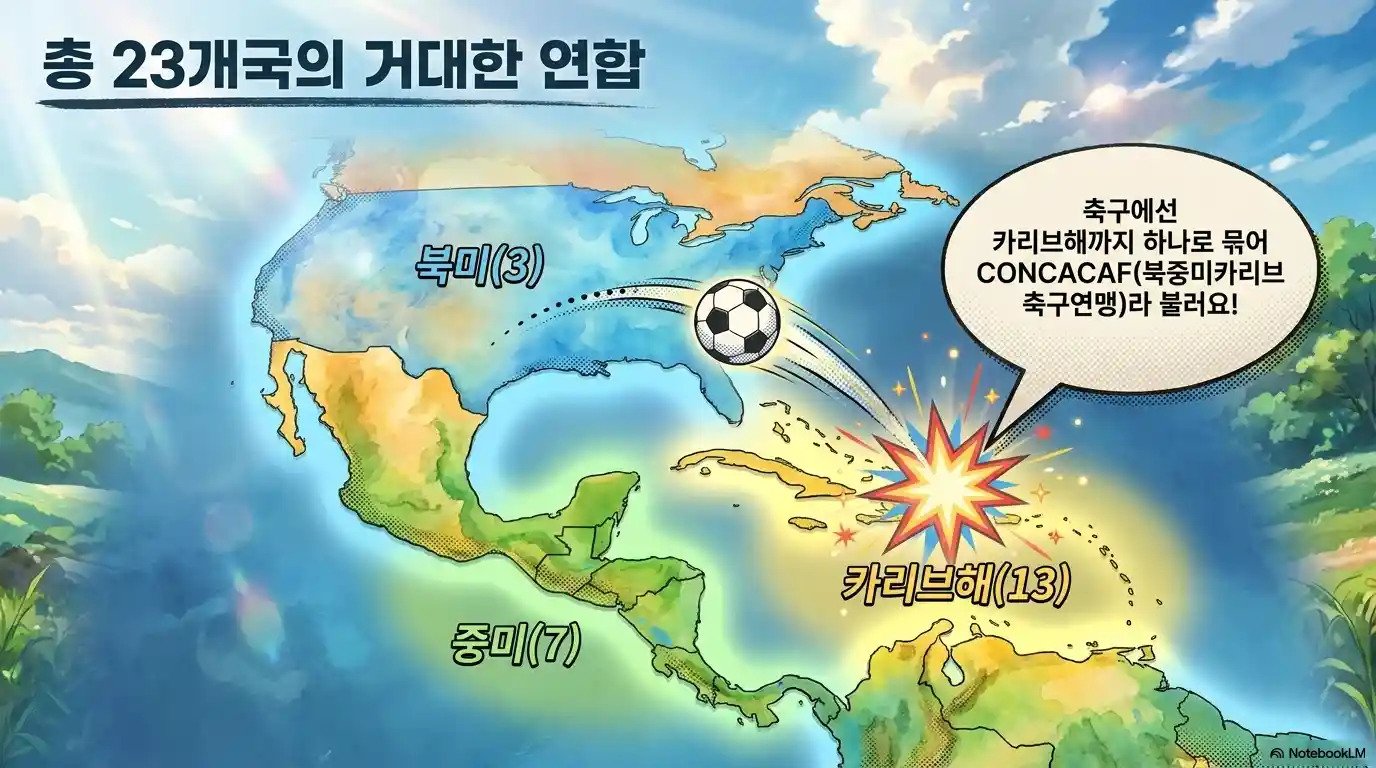 북중미 나라와 지리적 위치