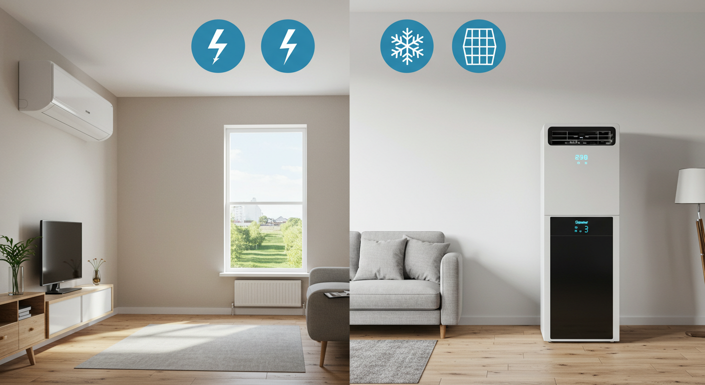 "벽걸이 &middot; 스탠드 에어컨"에 대한 이미지입니다.