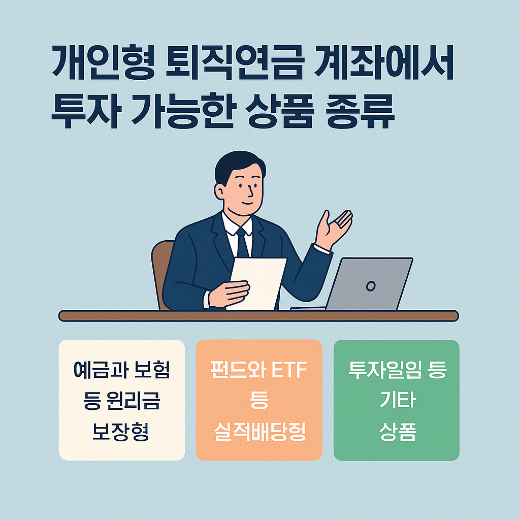 개인형 퇴직연금 계좌에서 투자 가능한 상품 종류