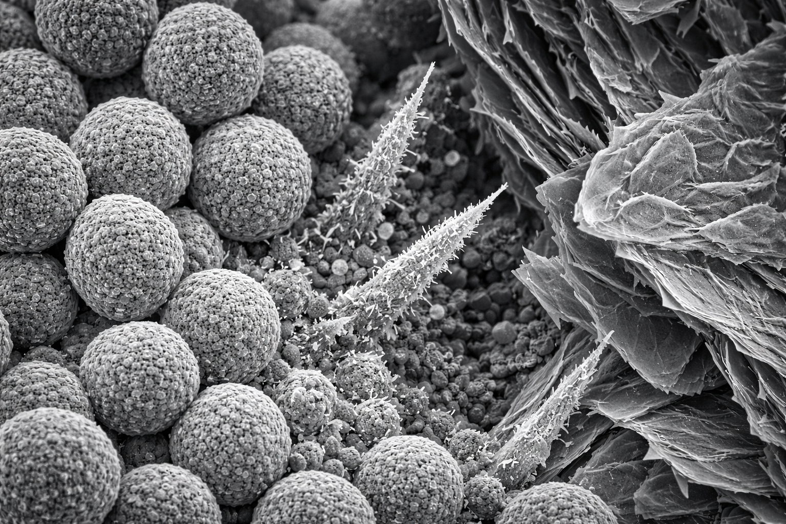 전자현미경으로 본 배터리 소재 관련 이미지