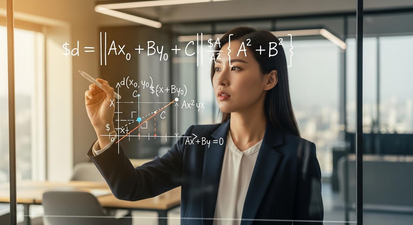 점과 직선 사이의 거리 공식