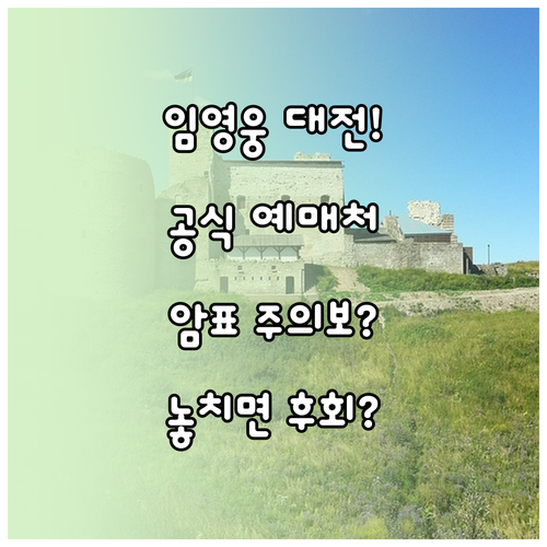 불법 암표 방지 임영웅 대전 콘서트 ..