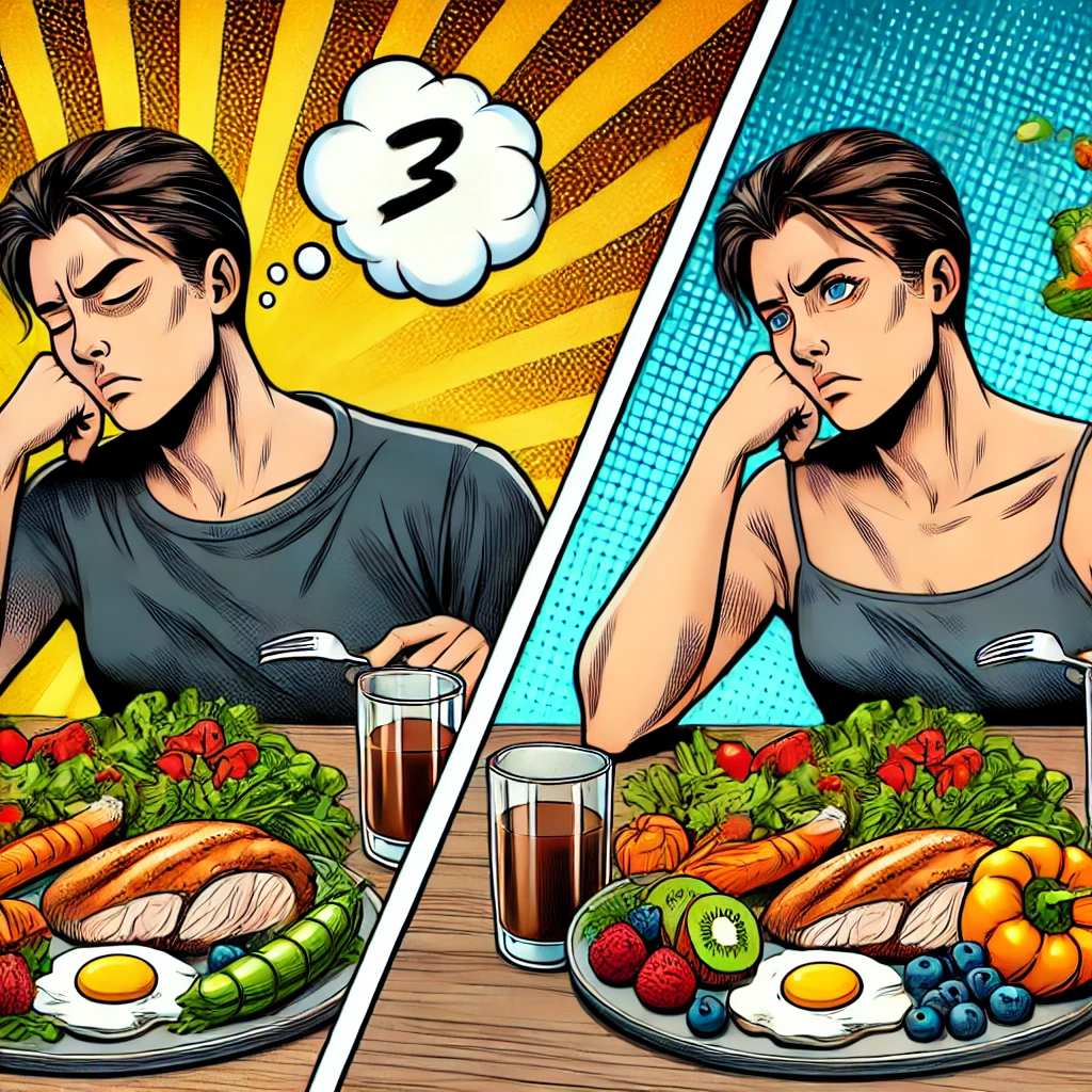 음식 종류에 따른 차이