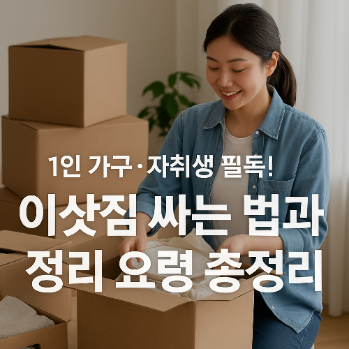 1인 가구·자취생 필독! 이삿짐 싸는 법과 정리 요령 총정리