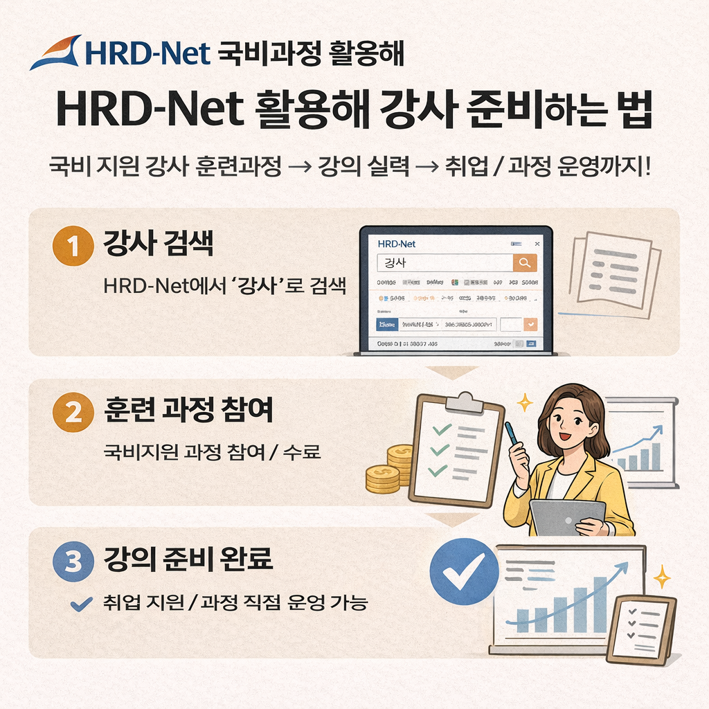  HRD-Net 국비과정 활용해 강사 준비하는 법