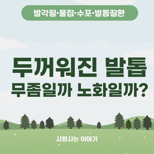 발톱이 두꺼워졌다면? 단순 노화인지 곰팡이 감염인지 구분하는 법