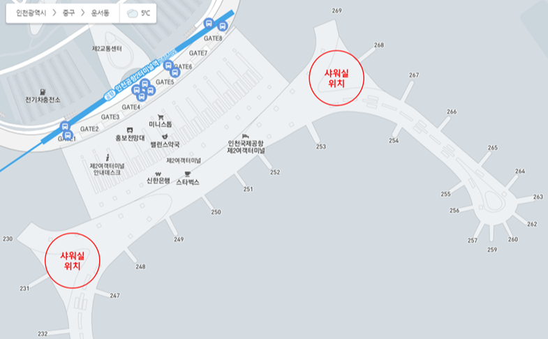 인천공항 샤워실 위치