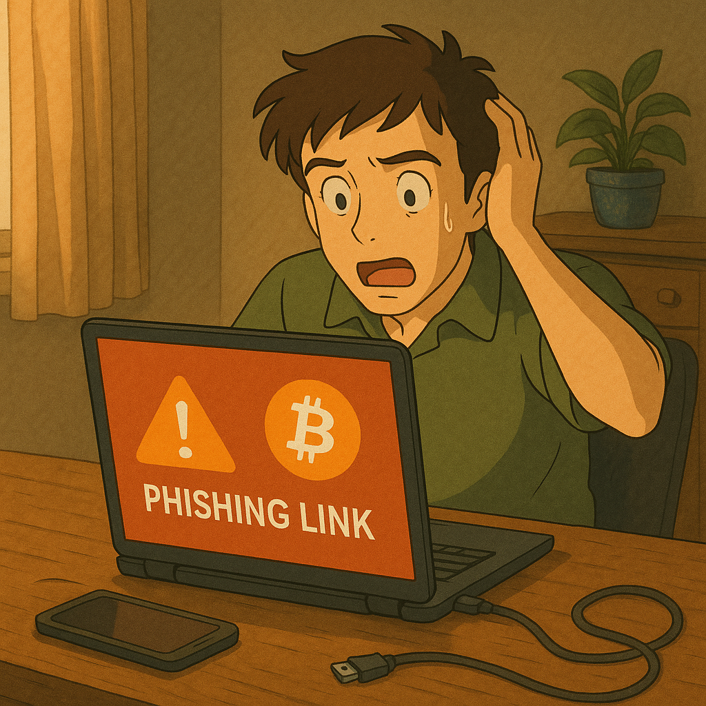 피싱 링크 하나로 비트코인 전부 날린 사례 사진