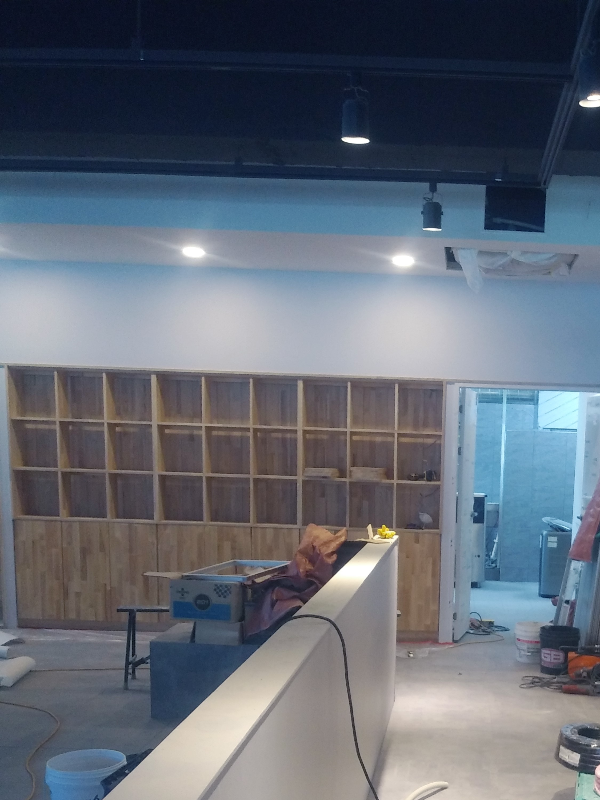 식당벽매입장현장작업