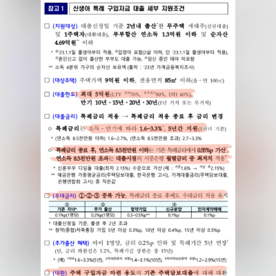 신생아특례대출확대