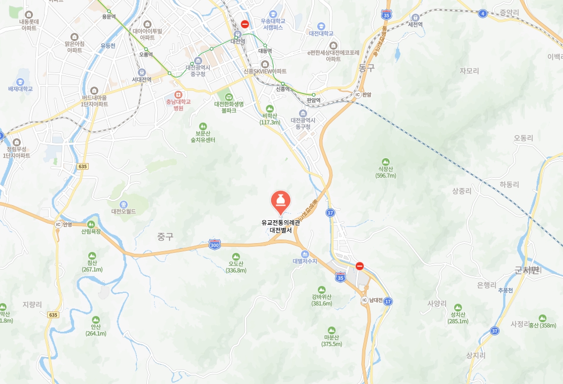 대전별서 위치와 교통편