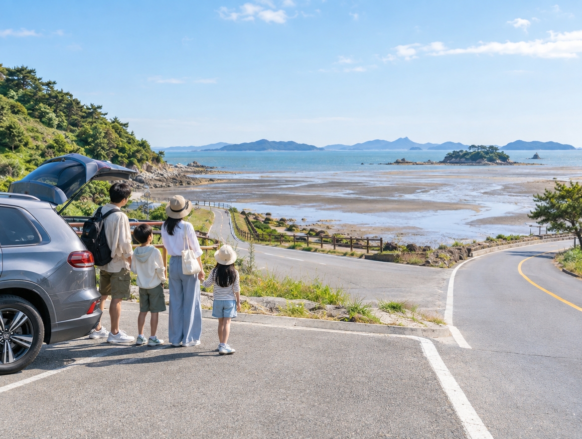 내비게이션은 이용할 체험장을 보고 찍어요