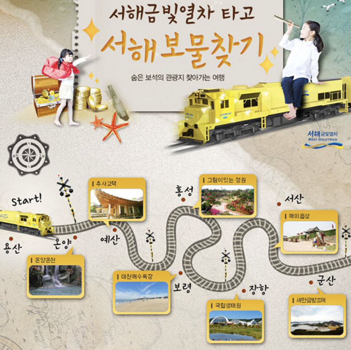 서해금빛열차 노선