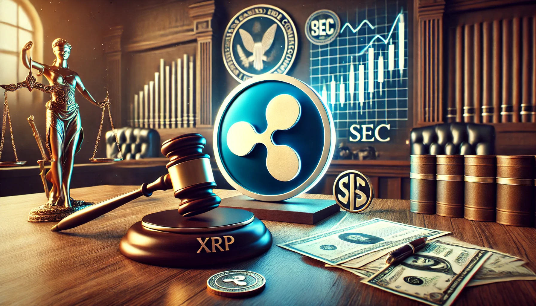 XRP와 SEC의 소송이 연상 되는 이미지