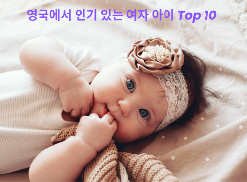 영국에서 인기 있는 여자 아이 이름 top10