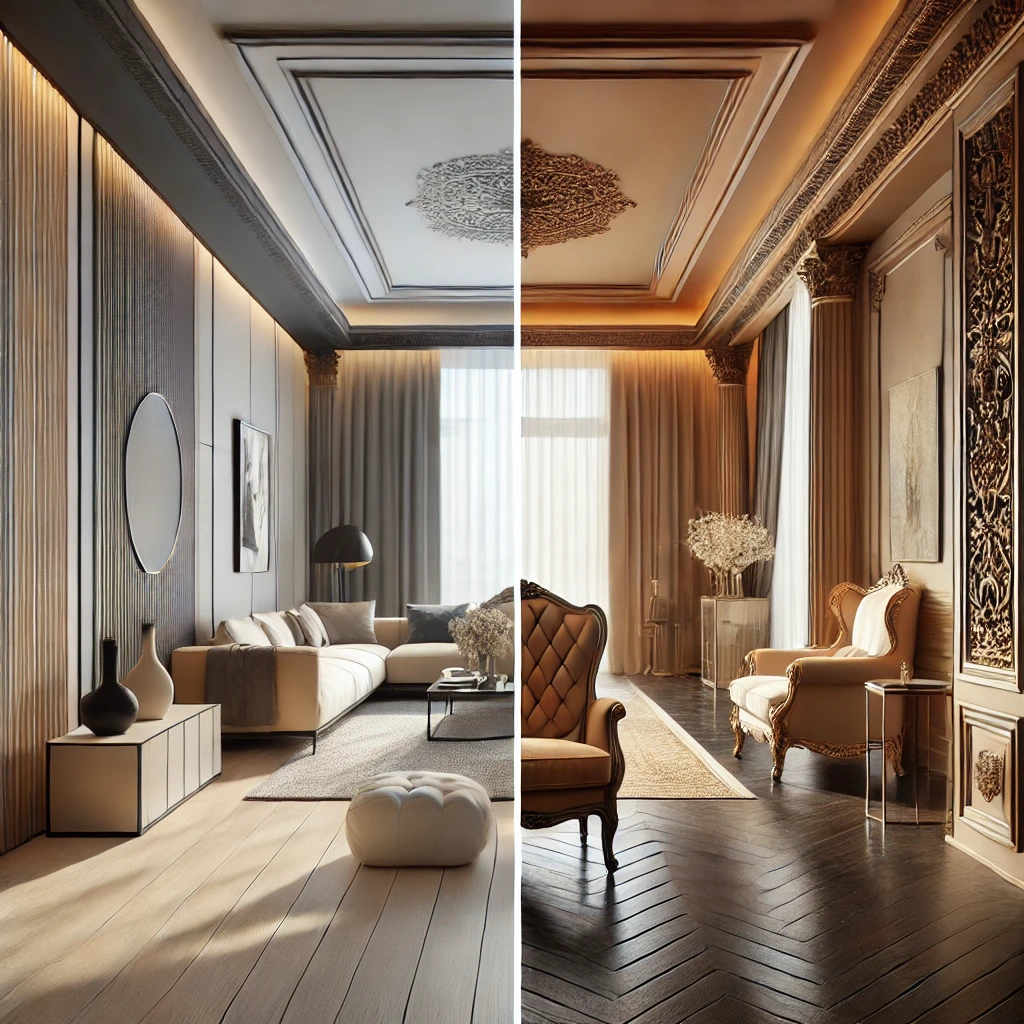 모던 인테리어 vs 클래식 인테리어 비교