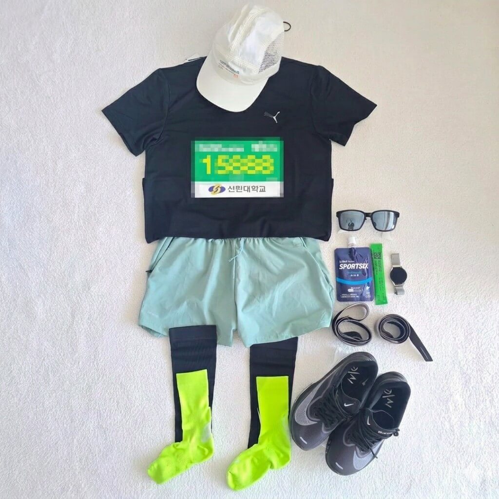 마라톤대회 전날, 레디샷, 준비물