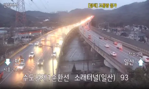수도권제1순환선 교통정체상황