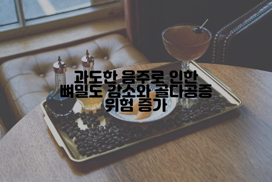 과도한 음주로 인한 뼈밀도 감소와 골다공증 위험 증가