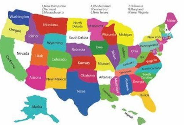 미국 지도 관련 지도