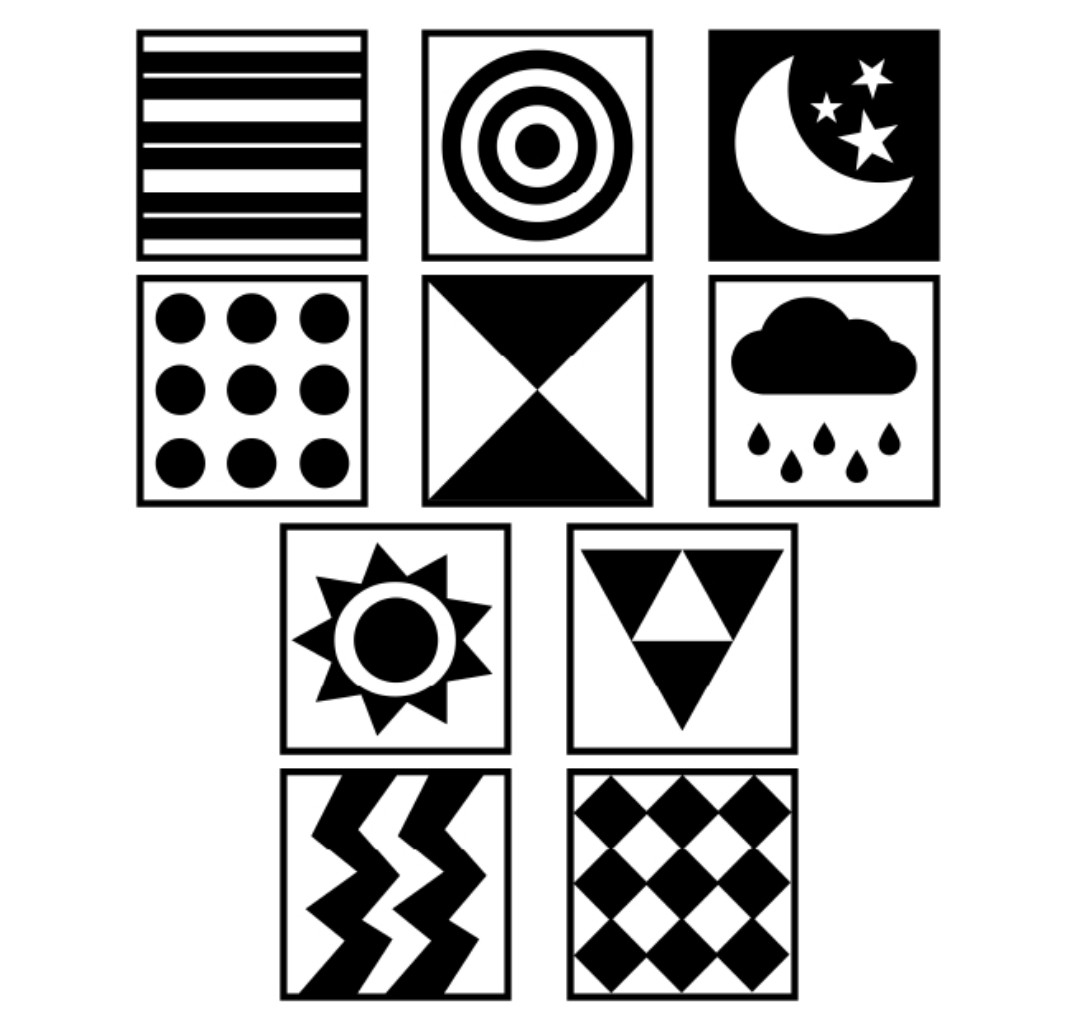 아기 흑백 초점책 도안