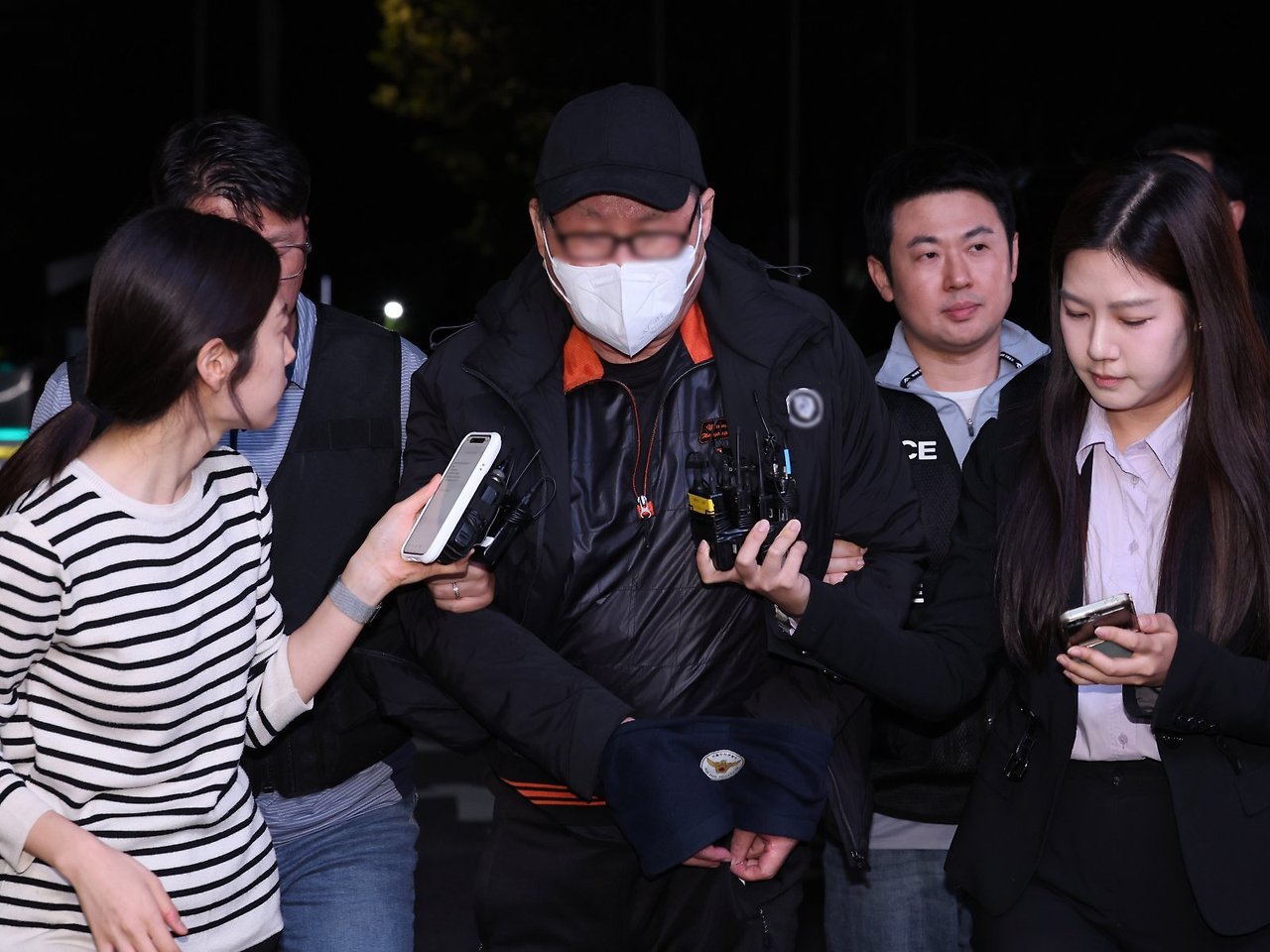 역삼동 방화 피의자 범행 3일 전 준비 진술 관련 압송 장면