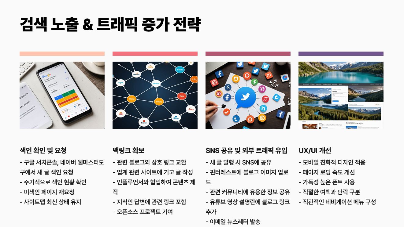 검색 노출 & 트래픽 증가 전략