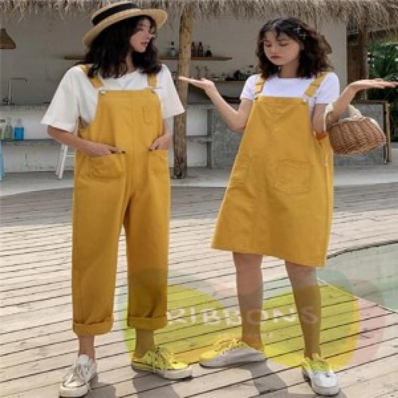 JINLE시밀러룩 우정룩 귀여운 멜빵 바지 치마