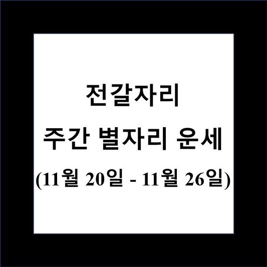 전갈자리 주간 별자리 운세 제목 상자