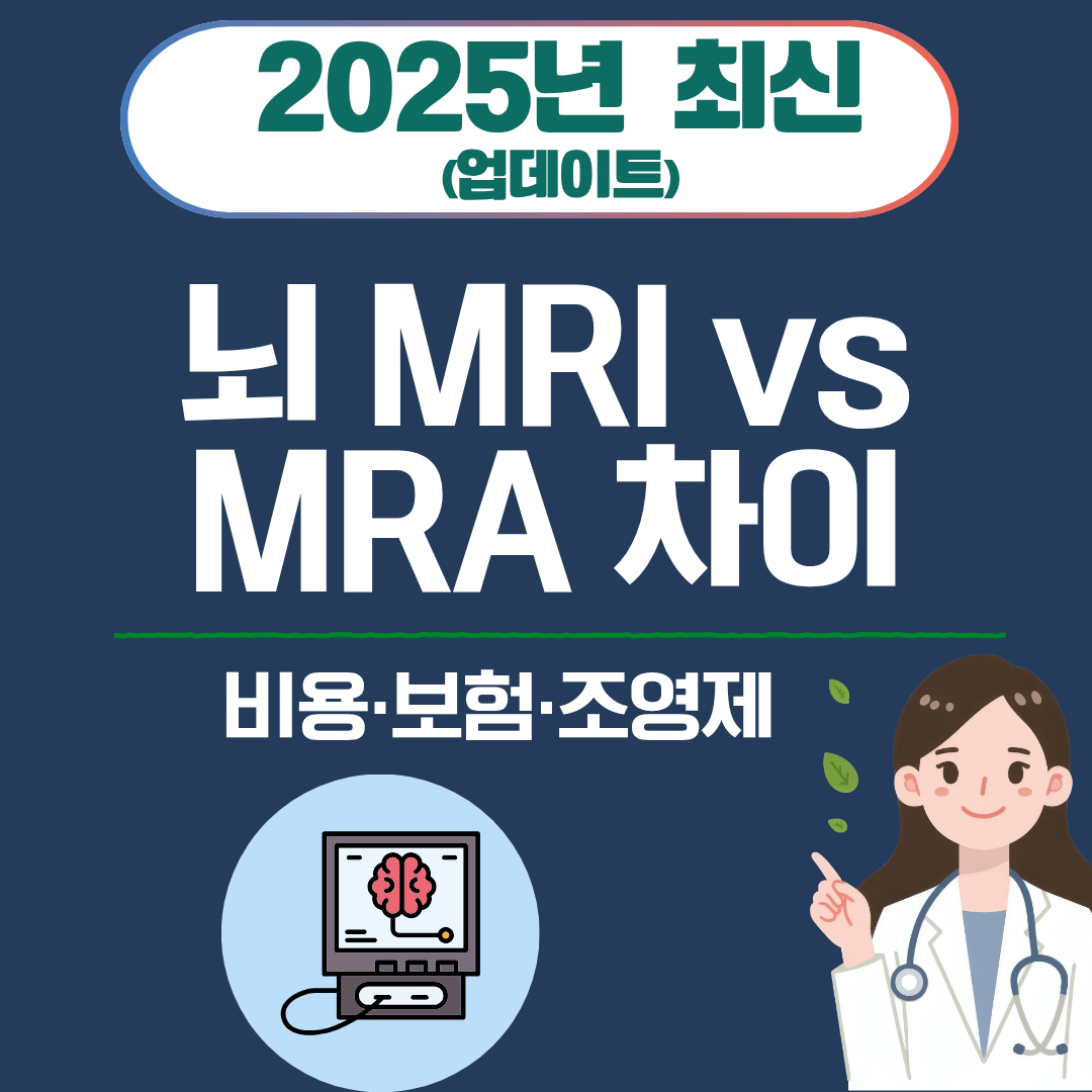 4. 뇌 MRI vs MRA 차이｜비용&middot;보험&middot;조영제 (2025)