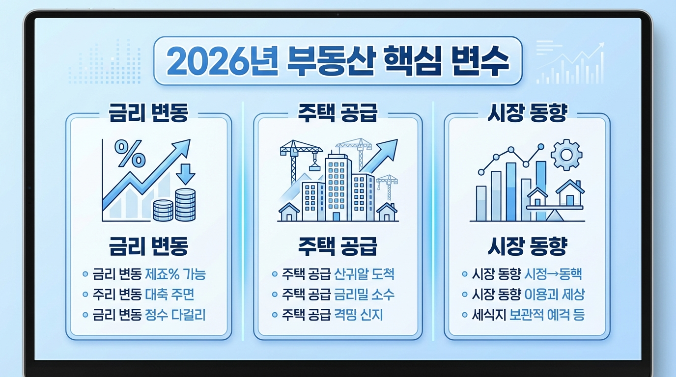 2026년 부동산 시장을 움직이는 핵심 변수