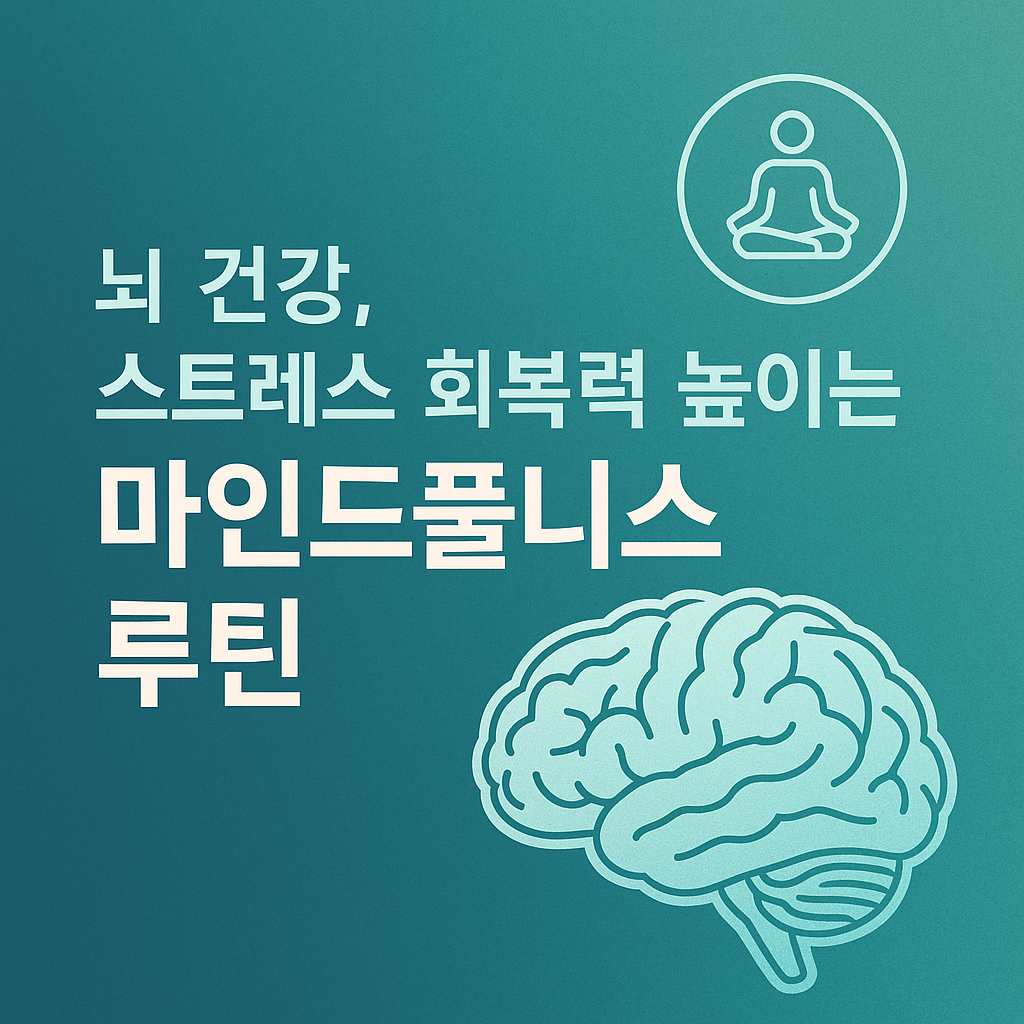 뇌건강 스트레스 회복력 높이는 마인드 풀니스 루틴