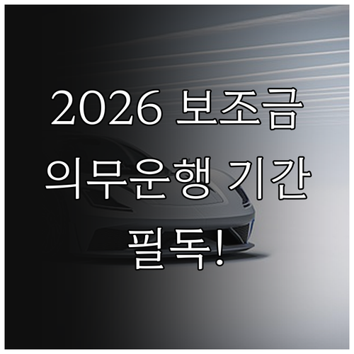 전기차 보조금 의무 운행 기간 안내 ..