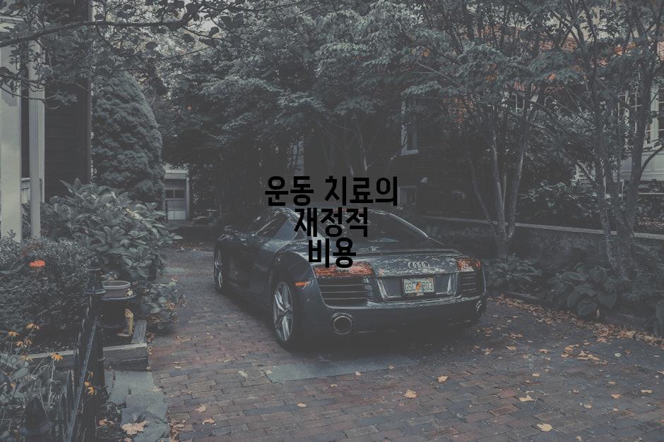 운동 치료의 재정적 비용