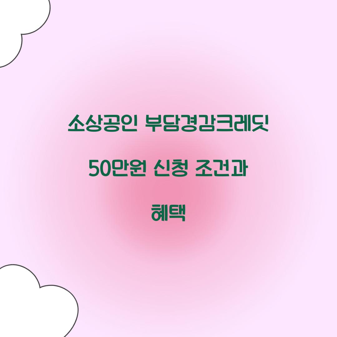 소상공인 부담경감크레딧