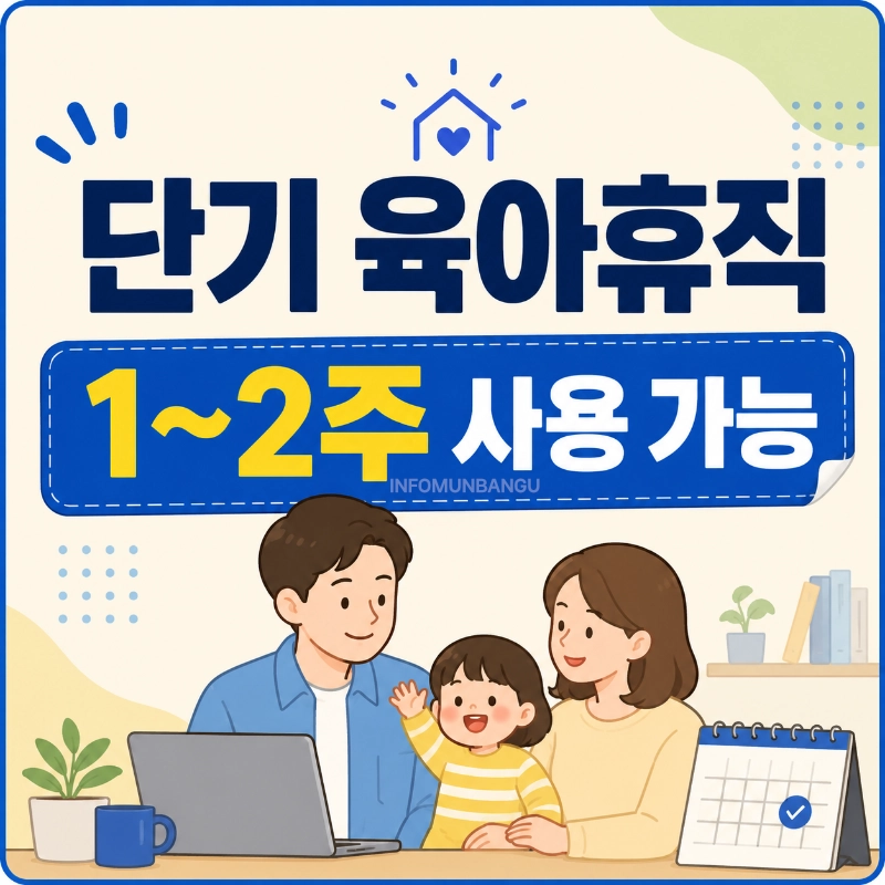 8월 20일 시행 단기 육아휴직 제도, 1~2주 사용 조건과 신청 방법