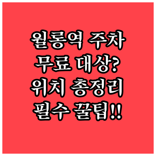 월롱역 공영주차장 위치와 무료 할인 ..